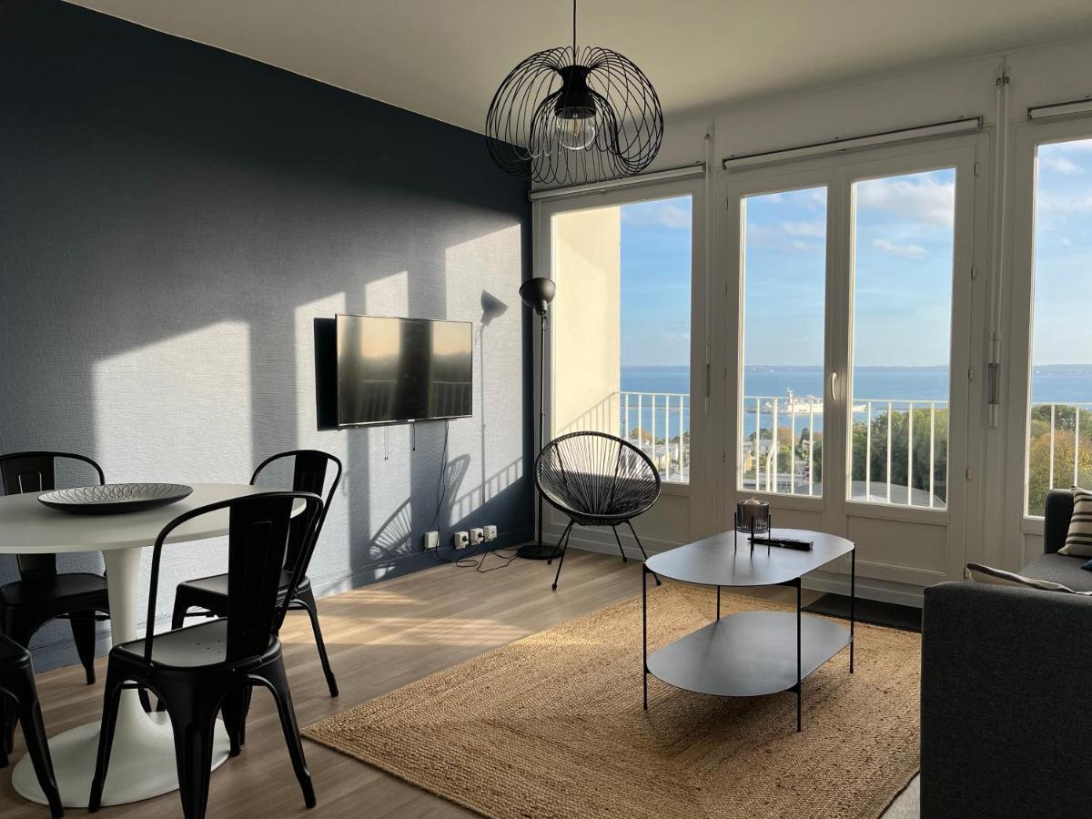 Nouveau! Appartement Vue Mer 180° Et Place Parking Breszt Kültér fotó